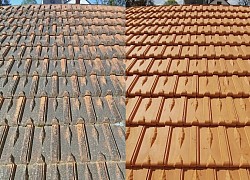 Nettoyage, toiture, tuiles